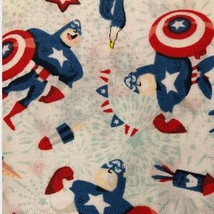 Fabric new Captain America Patriotic Toss 1 yd x 44” wide cotton Eugene Textiles